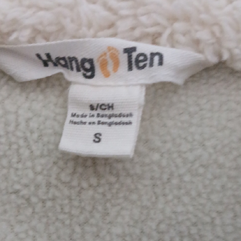 Hang Ten Olive Utility Jacket with Cream Collar Sz S - Picture 2 of 7